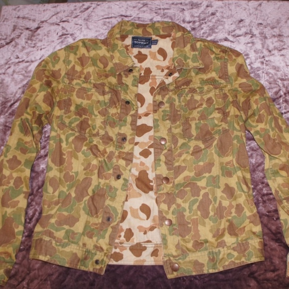 TopMan Denim Camo Jacket